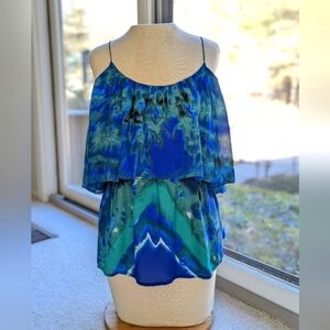 Gemma Fitch Boutique 100% Silk Camisole w/ Watercolor Pattern